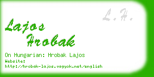 lajos hrobak business card